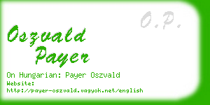 oszvald payer business card